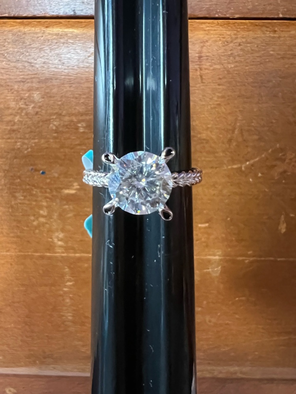 Sterling moissanite ring